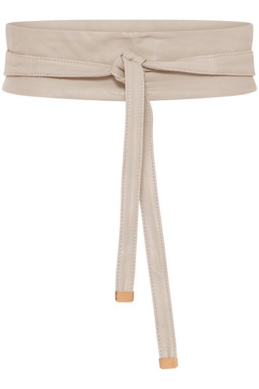 Cam, lamb leather tie belt - Sand