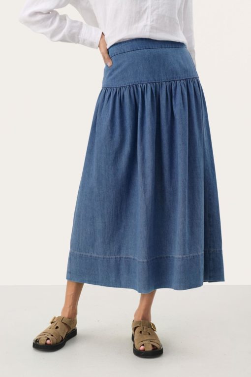 Nellia skirt - Medium blue denim