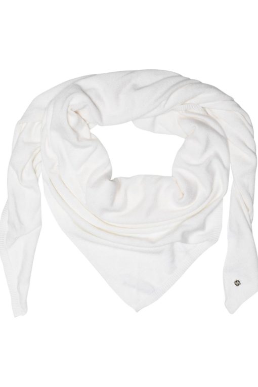 Hani, triangle knit scarf - Off white