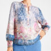 Neomi, blouse long - Rose/navy