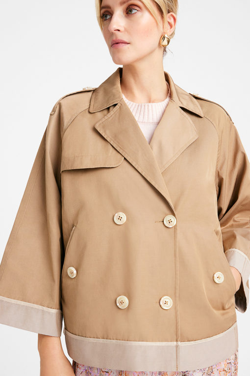 Thereza, short trench coat - Beige