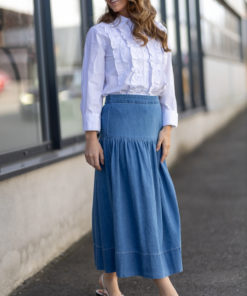 Nellia skirt - Medium blue denim