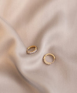 Cathinka Crystal hoop earrings