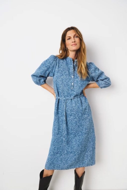 Nadija Dress - Denim Rose