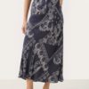 Laurina skirt - Navy graphic paisley