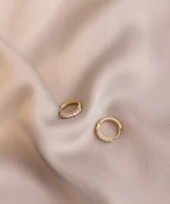 Cathinka Crystal hoop earrings