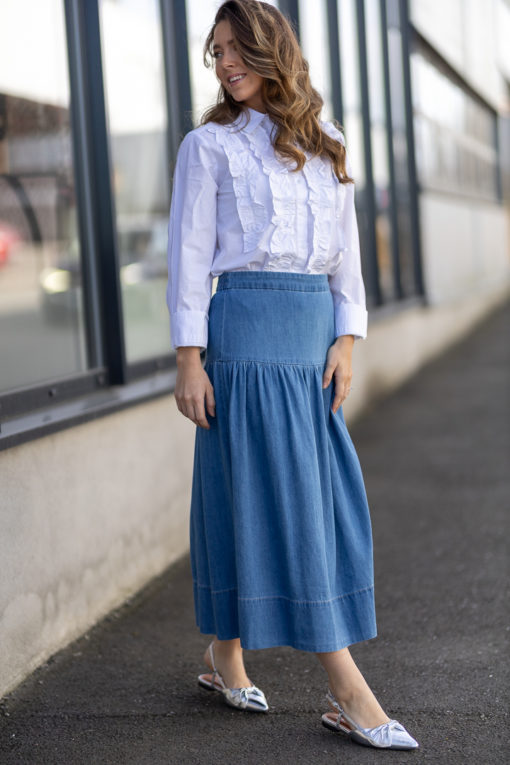 Nellia skirt - Medium blue denim