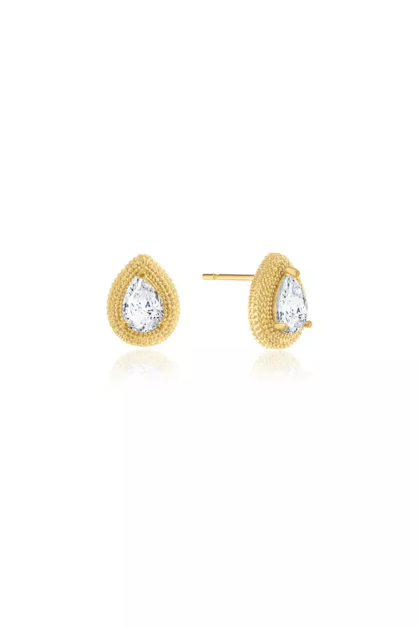Drop stud earrings - Gold