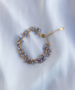 Double bead bracelet - Blue