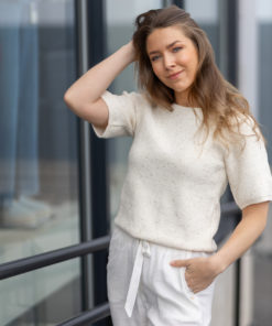 Madelin, short knit - Off white