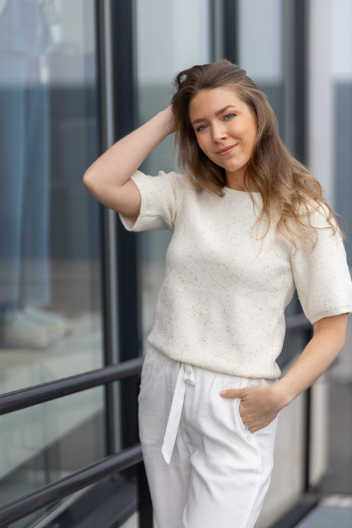 Madelin, short knit - Off white