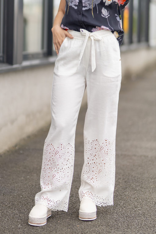 Bali, long wide leg - Off white