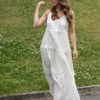 Jolanta, long strap dress - Off white