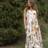 Juliana, long frill dress - Off white