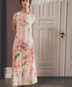 Anika, long dress - sand/rose