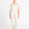 Freja, lace t-shirt - Off white