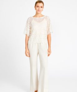 Freja, lace t-shirt - Off white