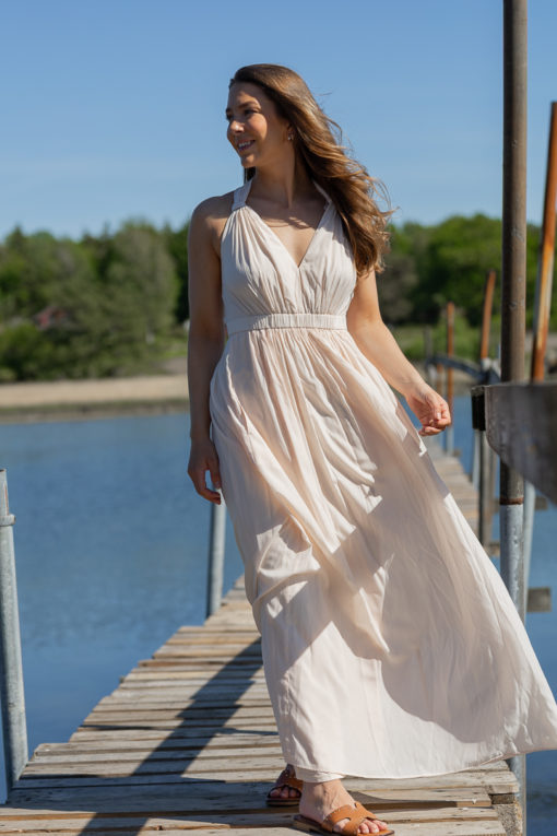 Isabelle, long dress - Sand