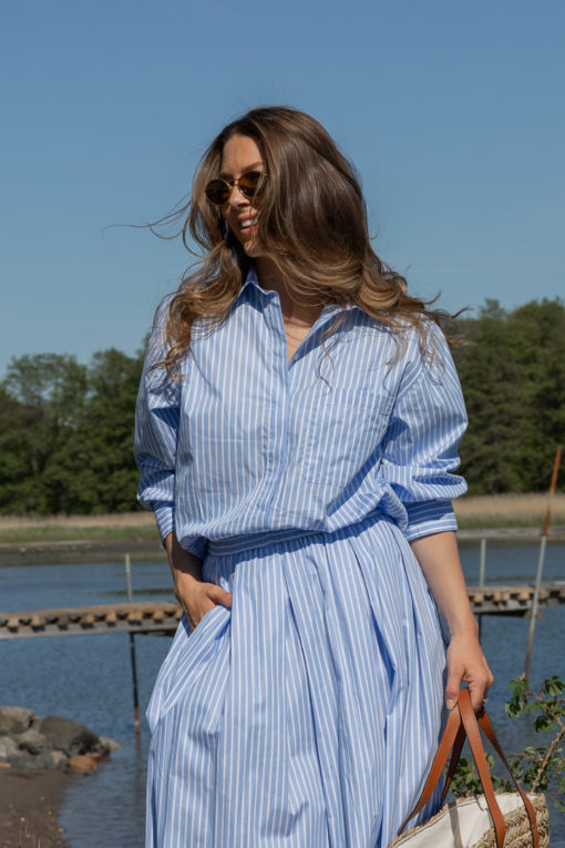 Jansell shirt - Blue/white stripe