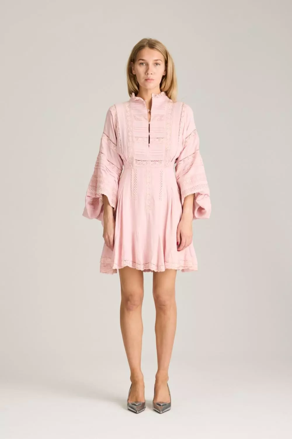 Lita Dress - Pale Mauve Roses