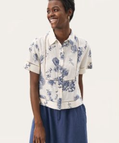 Rebitta print blouse - Blue