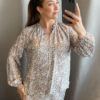 Alma blouse printed - Sand