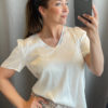 Ella silkebluse - Offwhite