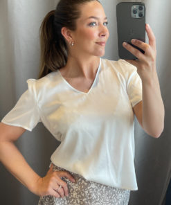 Ella silkebluse - Offwhite