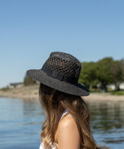 Day Raffia Straw Hat - Black