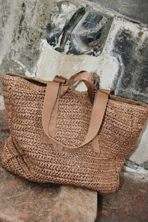 Day LB Straw Bag - Chestnut