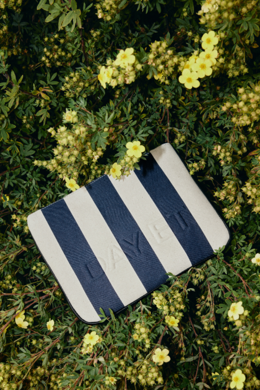 Day Travel Stripe Pouch - Navy