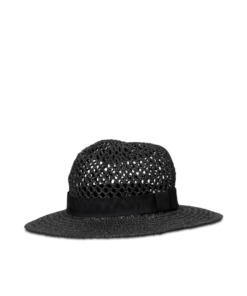 Day Raffia Straw Hat - Black