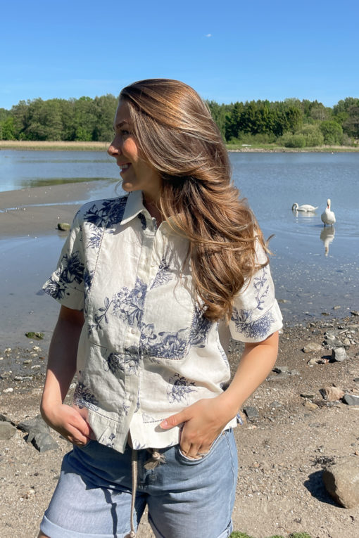 Rebitta print blouse - Blue