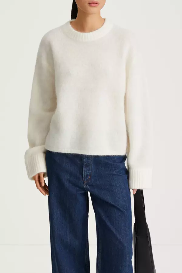Niclas short sweater - White