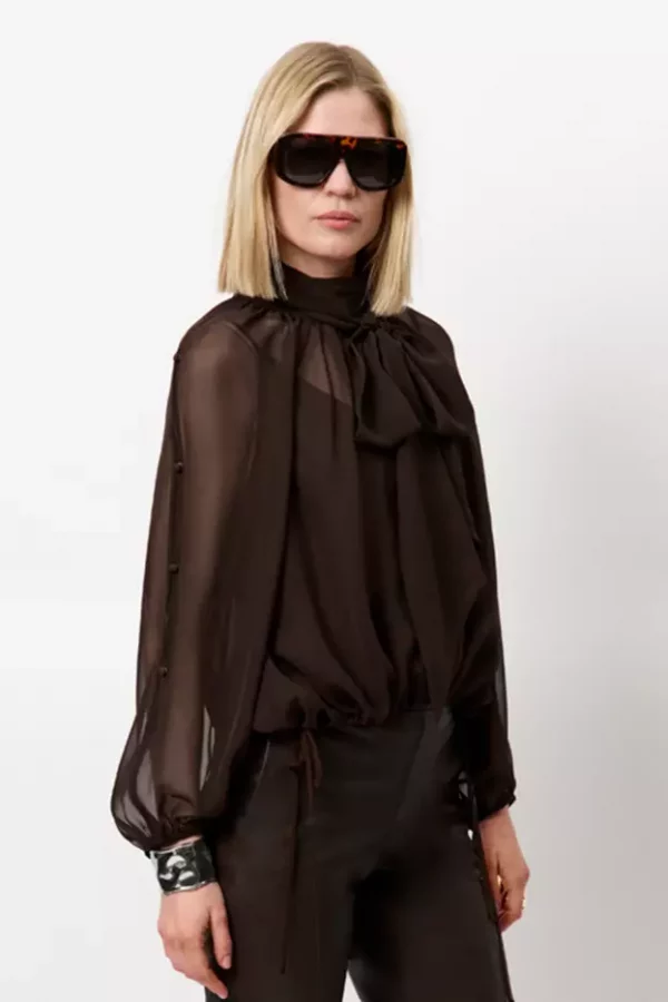 Sonia bohemian blouse - Espresso brown