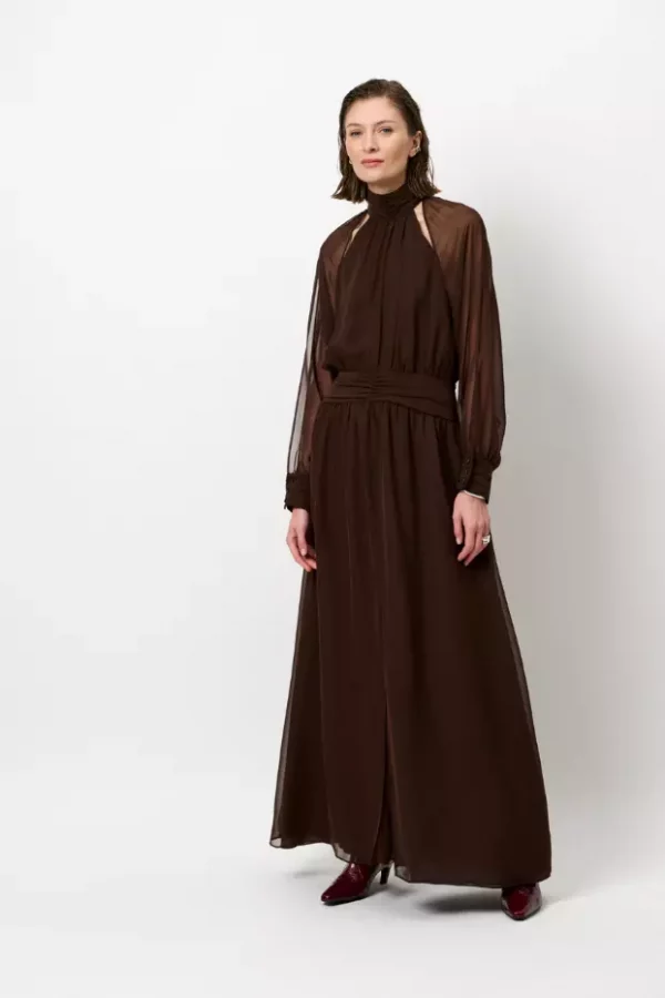 Rita bohemian maxi dress - Espresso brown