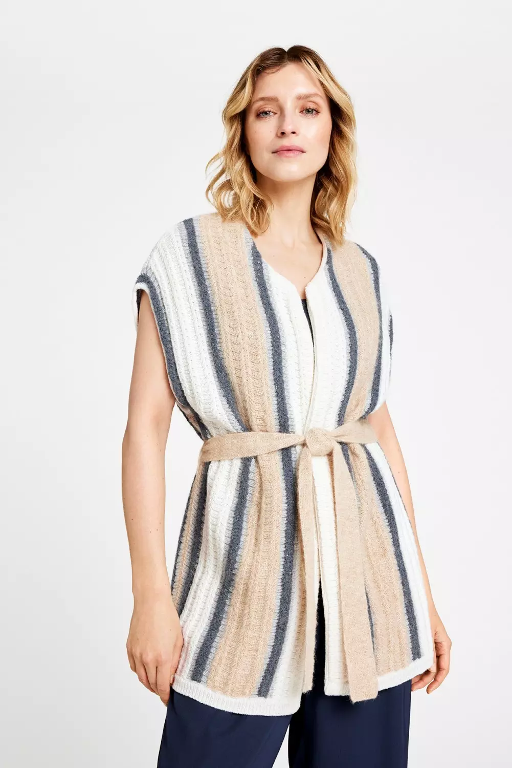 Roberta, knit vest - Off white