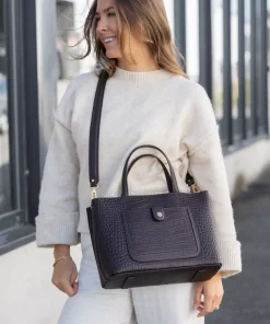 Bride crocco satchel - Marron