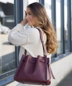 Blossom shoulder bag - Bordeaux