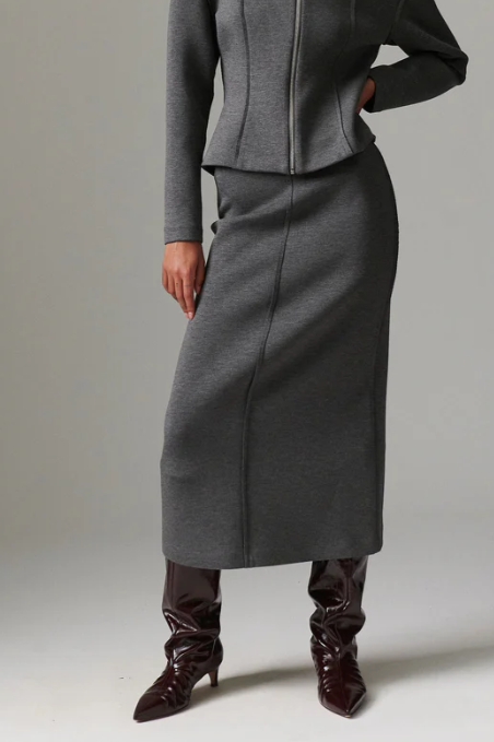 Suzie scuba - Medium grey melange