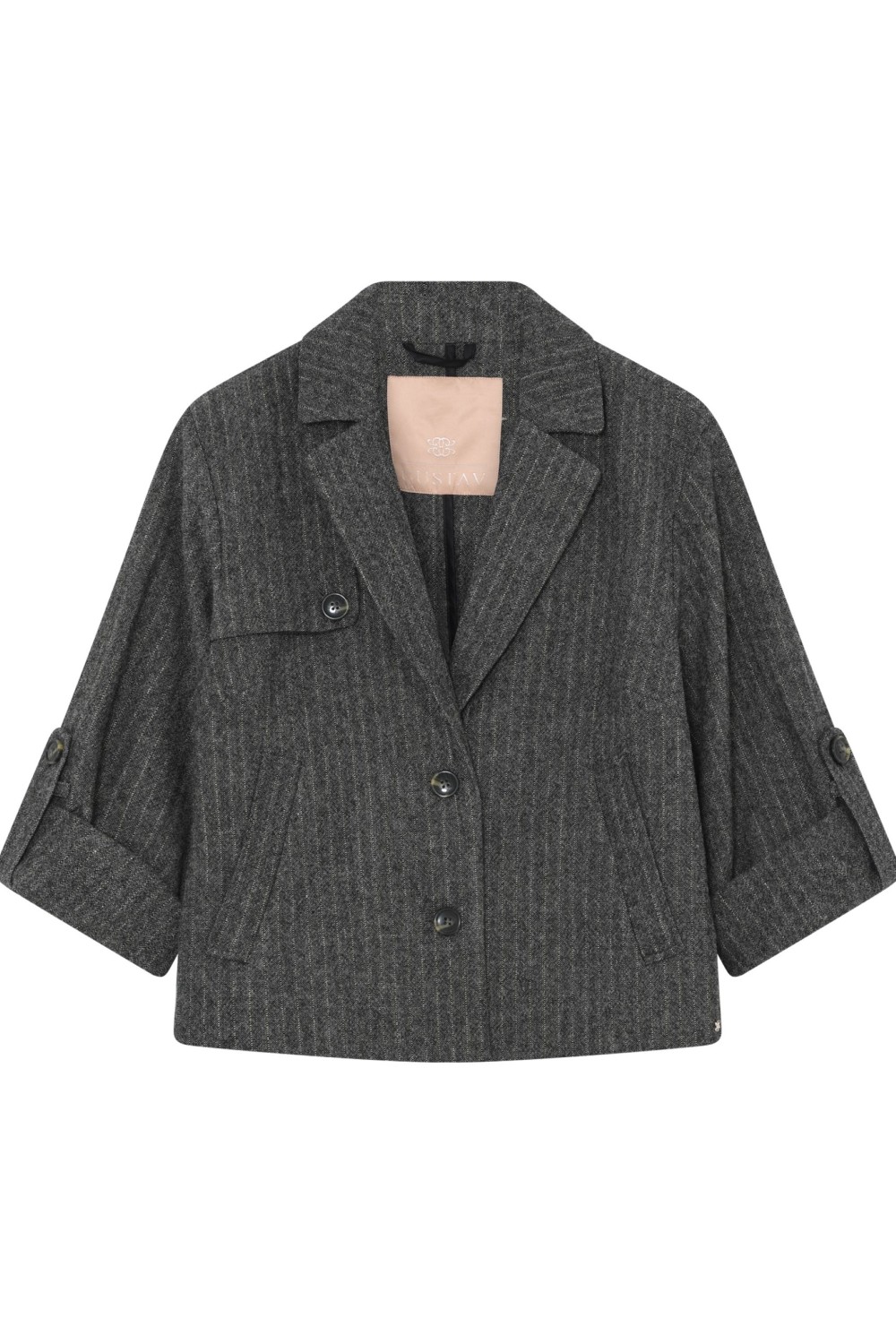 Thala, short trench coat - Dark grey