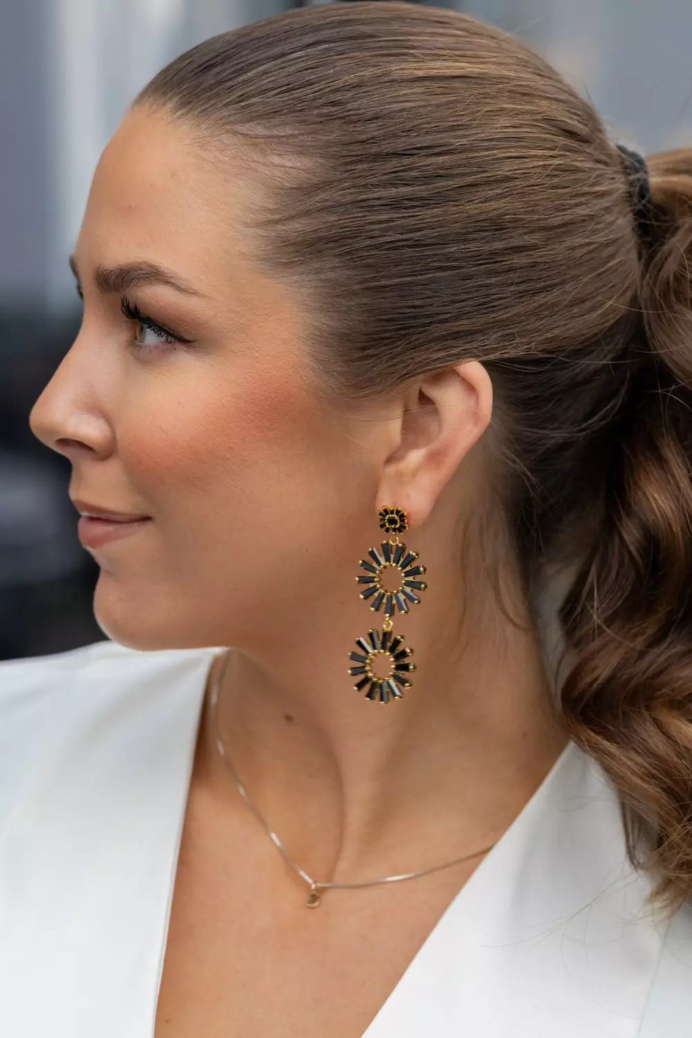 Tabitha Swarovski earrings - Black