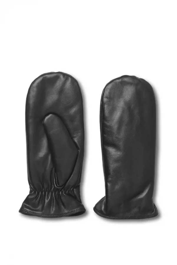 Day Leather Mitten - Black