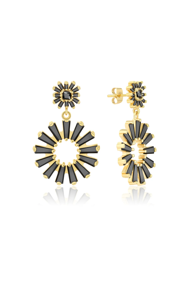 Millie Swarovski earrings - Black