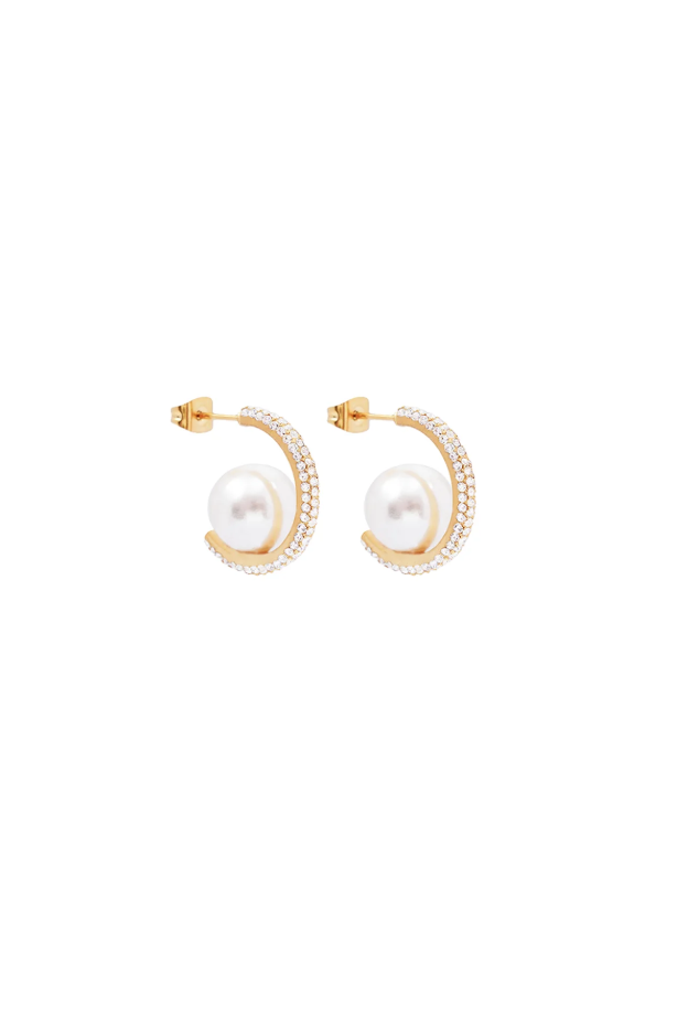 Pearl glam hoops