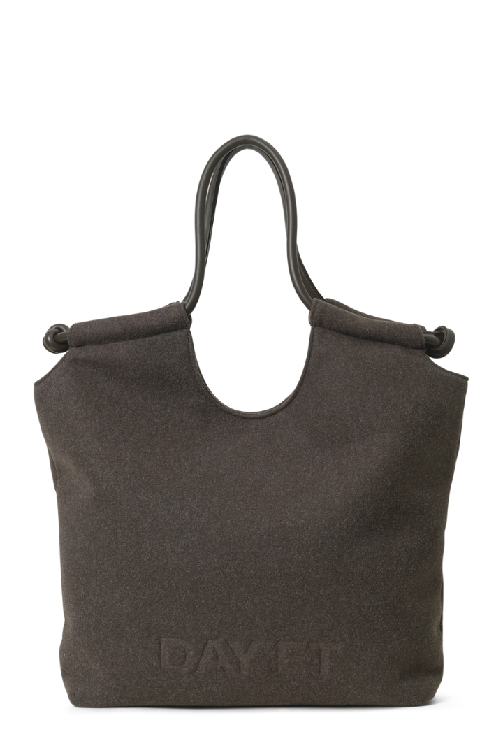 Day Woolen Tote - Chocolate Melange