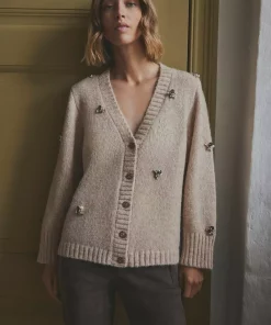 Miam, oversize knit cardigan - Neutral
