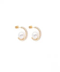 Pearl glam hoops