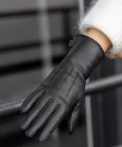 Teddy skinnhanske - Sort