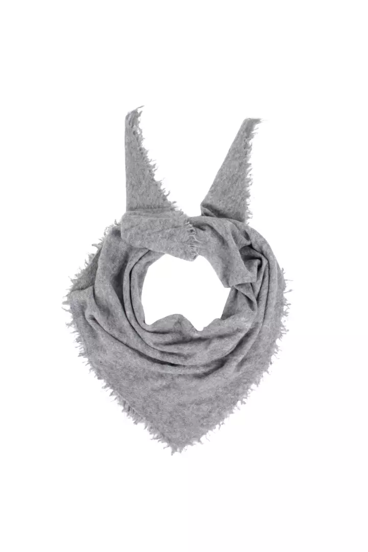 Mona kasjmir triangel skjerf - Kullgrå